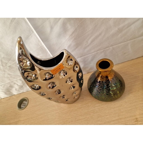 64 - 2 x Decorative Vases, (Approx. H: 38cm Max), (2)