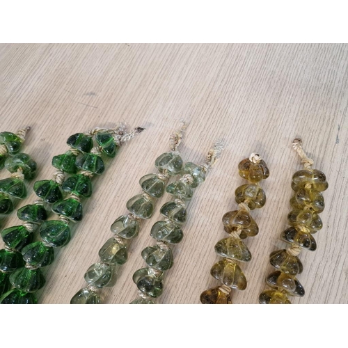 101 - Collection of Assorted Curtain Tie-Backs(?), Strings of Large Coloured Glass Beads