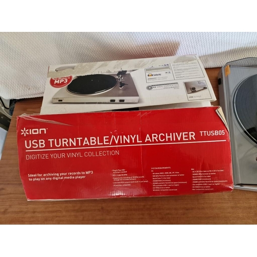 133 - ION USB Turntable, (Model TTUSB05) with Box