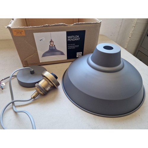 144 - 'Matilda Pendant' Modern Grey Colour Metal Ceiling Light with Box, Looks Unused.