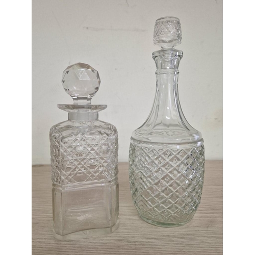 194 - 2 x Glass Decanters with Stoppers