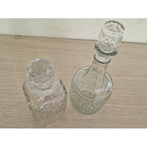 194 - 2 x Glass Decanters with Stoppers