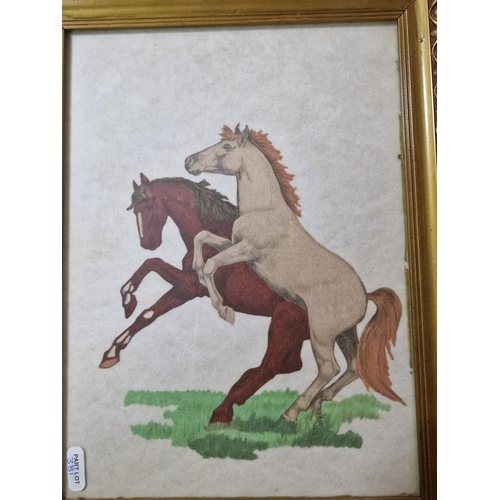 229 - Collection of 5 x Assorted Framed Pictures / Prints & Paintings of Horses, (Largest Approx. 73 x 53c... 