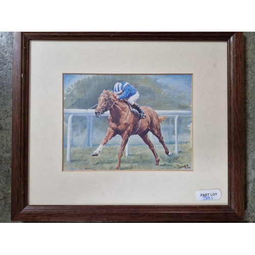 229 - Collection of 5 x Assorted Framed Pictures / Prints & Paintings of Horses, (Largest Approx. 73 x 53c... 