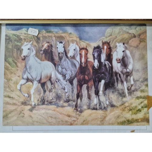 229 - Collection of 5 x Assorted Framed Pictures / Prints & Paintings of Horses, (Largest Approx. 73 x 53c... 