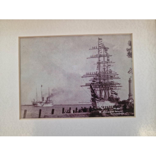 250 - Collection of 6 x Mounted & Framed Black & White Photos or Prints of Vintage / Early Boats or Ships,... 