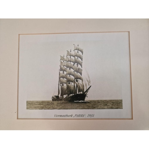 250 - Collection of 6 x Mounted & Framed Black & White Photos or Prints of Vintage / Early Boats or Ships,... 