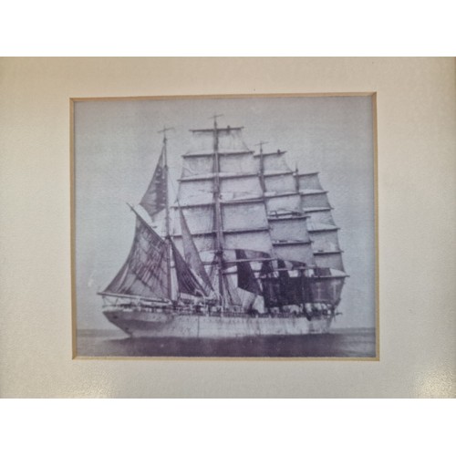 250 - Collection of 6 x Mounted & Framed Black & White Photos or Prints of Vintage / Early Boats or Ships,... 