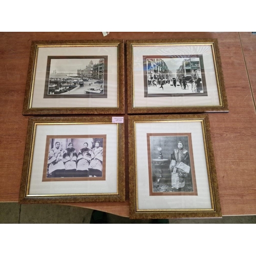 251 - 4 x Prints in Matching Frames, of Oriental Ladies and City Scenes, (Largest Approx. 34 x 29cm), (4)