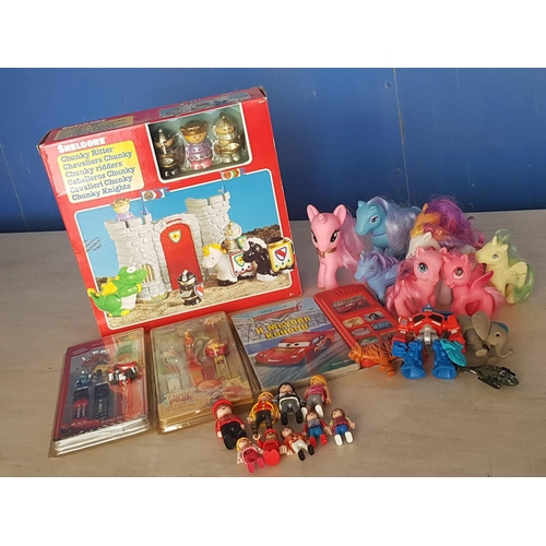 273 - Large Collection of Retro Toys; Disney Pixar Cars Watch, Tiger & Pooh Watch, Pony Collection Playmob... 