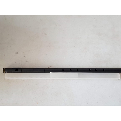 283 - Tony Dixon Flute in D Black (Student Style Low D Flute, Made from Black Plastic) Model NR 1BO14D