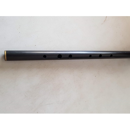 283 - Tony Dixon Flute in D Black (Student Style Low D Flute, Made from Black Plastic) Model NR 1BO14D