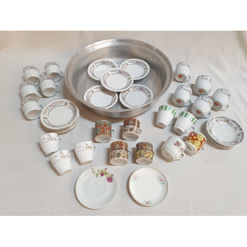 291 - Assorted Large Collection of Greek Coffee Cups Together with Retro Large Aluminum 