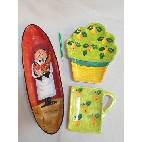 327 - Ceramic Kitchen Items inc; 2 x Wall 