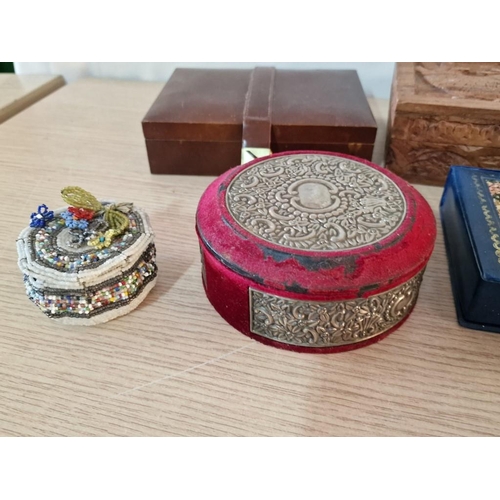 340 - Collection of 9 x Trinket / Jewellery Boxes in Various  Design and Material