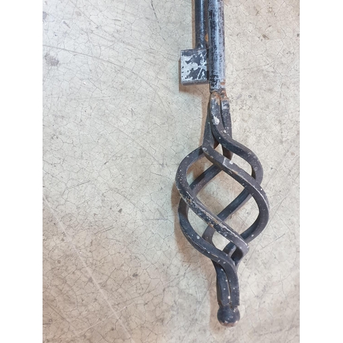 348 - Wrought Iron Curtain Rail (Approx L:215cm)