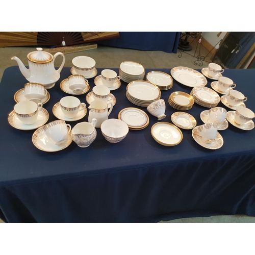 11 - Large Variety of Bone China; 18 x Plates, 14 x Cups, 24 x Saucers, 1 x Teapot, 2 x Milk Jugs, 2 x Su... 