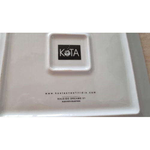 30 - Kota / Kaleido Dreams 01 (2016 Kota Collection) Square Porcelain Decorative Plate (26.5 x 26.5cm) Pa... 
