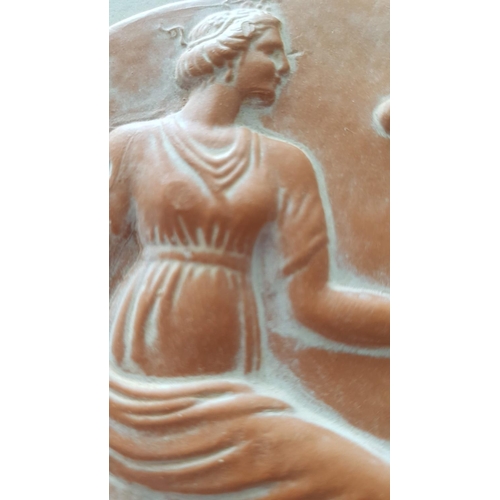 65 - 2 x Hand Made Terracotta Souvenirs Museum of Olympia, Ancient Greek Emblems; Griffin (12 x 13cm) and... 