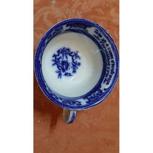 20 - Oversized English Porcelain Blue & White Cup,  (Approx. Ø:15.5cm x H:9cm), Supplied by Jac. Van Alte... 