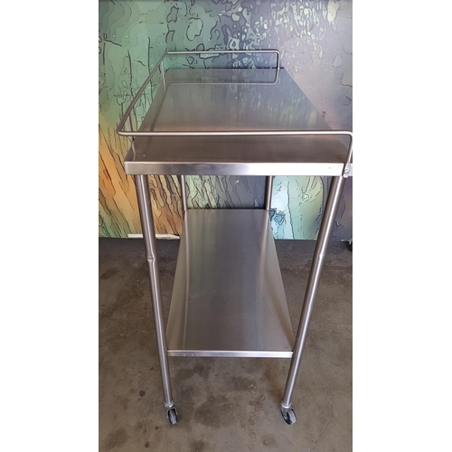 85 - Stainless Steel 2 - Tier Multifunction Trolley / Kitchen / Hospital / Out in Door On Wheels (78 x 41... 