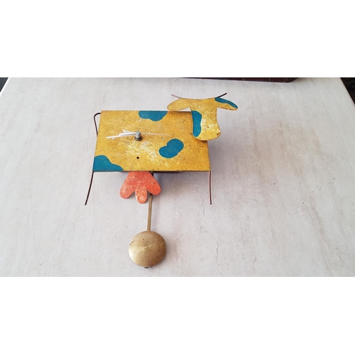 525 - Animal Pattern Hand Craft Wall Clocks; 2 x Wooden/Metal 