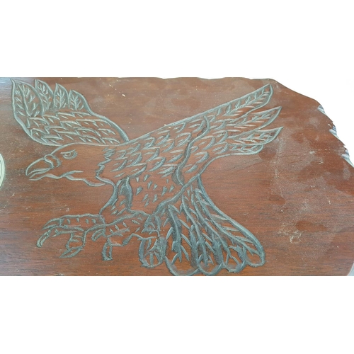 525 - Animal Pattern Hand Craft Wall Clocks; 2 x Wooden/Metal 