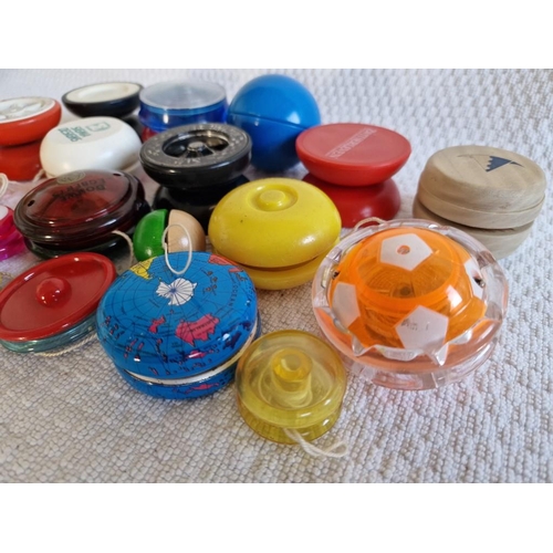 36 - Collection of Assorted YoYos, Including Vintage and Novelty Examples