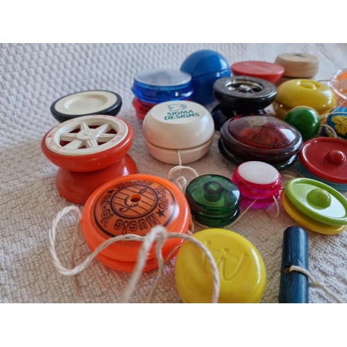 36 - Collection of Assorted YoYos, Including Vintage and Novelty Examples