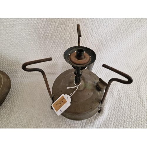 44 - Collection of Antique & Vintage Copper Burners, Portable Stoves and Germany Storm Lamp, (5)