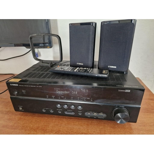 315 - Yamaha AV Receiver (Model: RX-V373), * Basic Test and Turns On *, with Remote Control, Together with... 