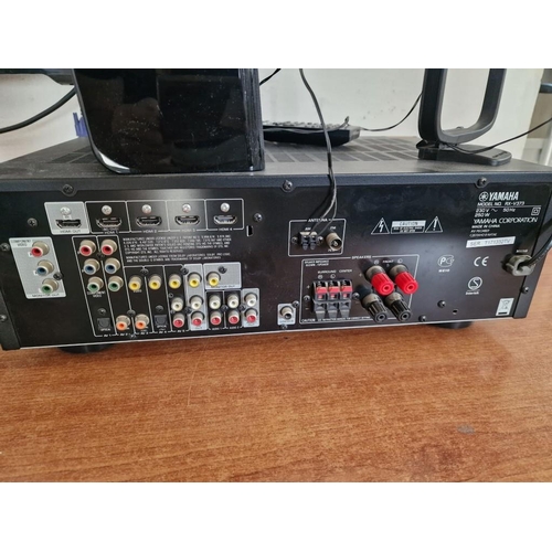315 - Yamaha AV Receiver (Model: RX-V373), * Basic Test and Turns On *, with Remote Control, Together with... 