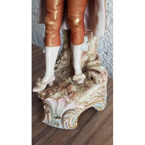 130 - Antique Royal Dux Bohemia Austria (Circa 1890) Art of Musician Figurines (H:35cm)