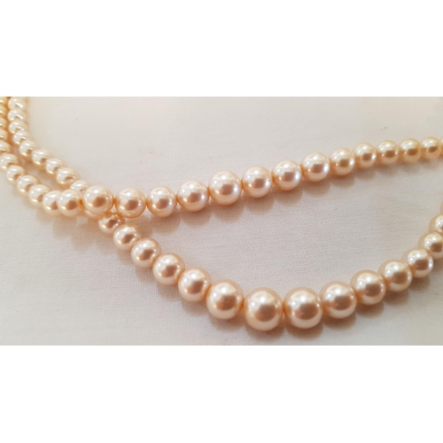 170 - Double String of Vintage Pearl Necklace (L:37.5cm)