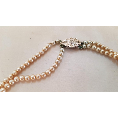 170 - Double String of Vintage Pearl Necklace (L:37.5cm)