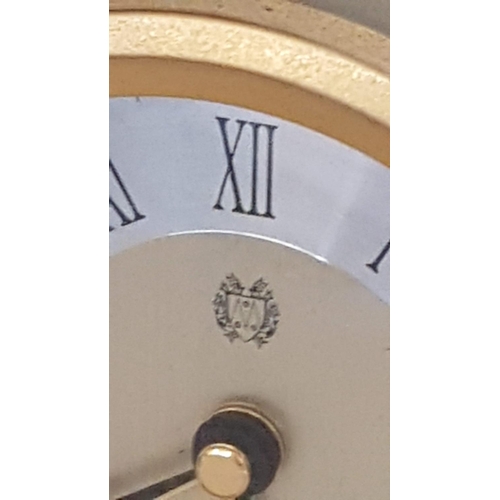 173 - Retro Clocks inc; Brass Effect / Glass and Black / White