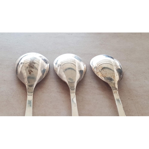 185 - Set of 6 x Silver (.800) Tea Spoons with Decorative Lefkara Style Handles, Total Weight 95gr