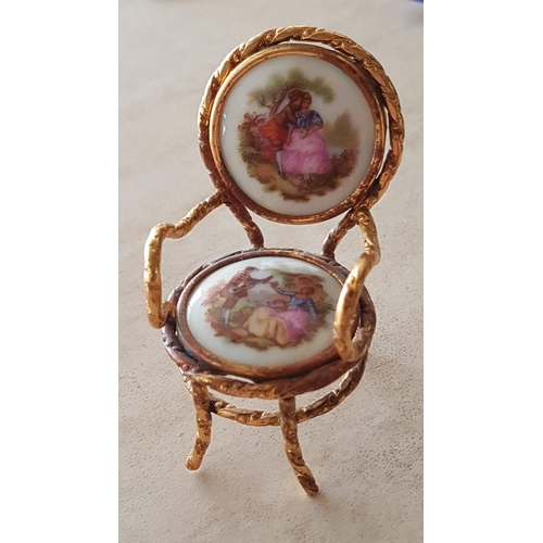 54 - Limoges Garden Set; Mini Table and 2 x Chairs