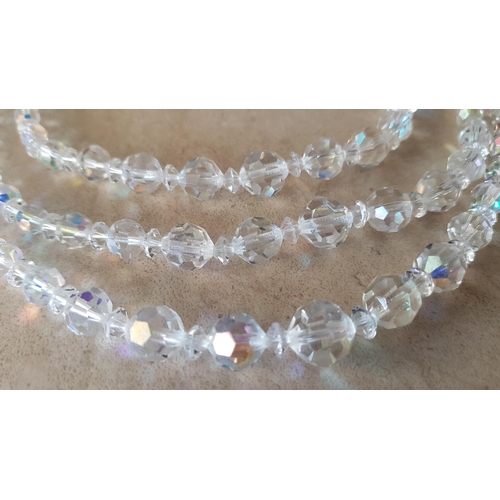 65 - Late 50's / Early 60's Laguna 3 - Strand Crystal Necklace