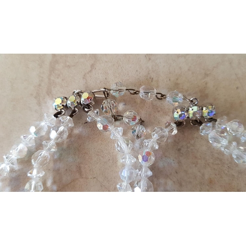 65 - Late 50's / Early 60's Laguna 3 - Strand Crystal Necklace