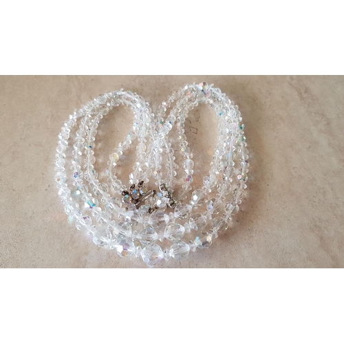 65 - Late 50's / Early 60's Laguna 3 - Strand Crystal Necklace