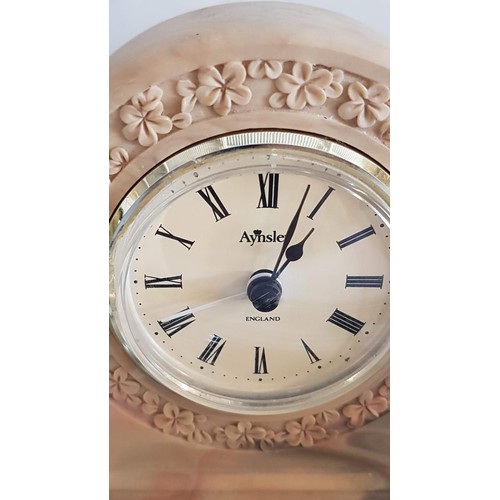 57 - Aysley Portlandware Clock (11.5 x 11.5 x 5cm), (Un-Tested)