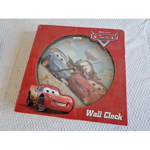 144 - Wall Clock with Ferrari F40 (Approx. 35.5 x 28cm), Together with Disney Pixar 'Cars' Wall Clock in B... 