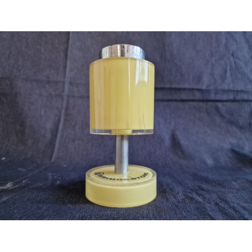 149 - Vintage Bridgestone Butane Gas Table Lighter, Eames Style, in Pale Yellow Colour