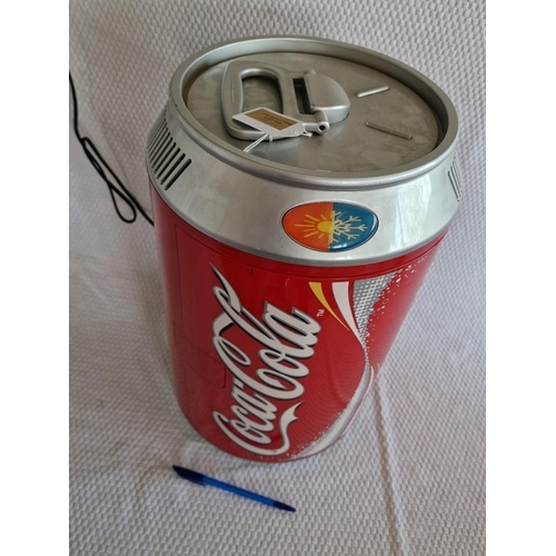 159 - Coca Cola Mini Fridge / Portable Can Cooler, (Model: XHC-11-AC/DC), (Approx. H: 45cm, Ø: 29cm), * Ba... 