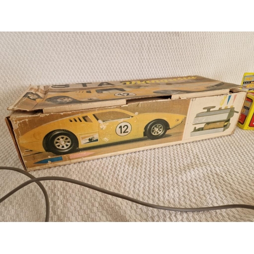 107 - Vintage 'Piko Spielwaren' Battery Operated Remote Control Toy Car, De Tomaso Mangusta, 1:12, with Or... 