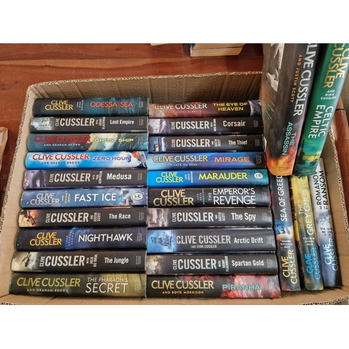Large Collection of Clive Cussler Hard Back Books, (see multiple ...