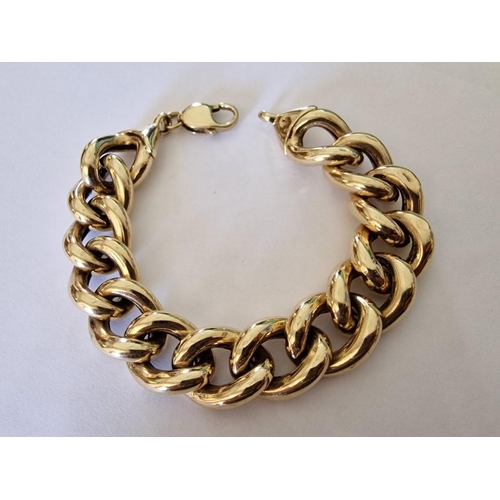 127 - 14ct Yellow Gold Large Link (Jumbo Link) Bracelet, Total Weight 32.9gr (L:20cm)