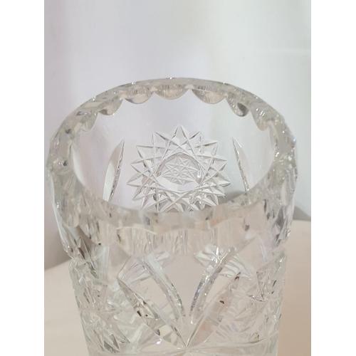 213 - Bohemia Czech Republic Crystal Vase (H:25.5cm x Ø8cm)