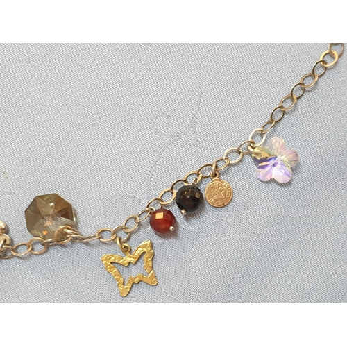 231 - .925 Silver Ladies Necklace with Mixed Charms, Total Weight 21gr